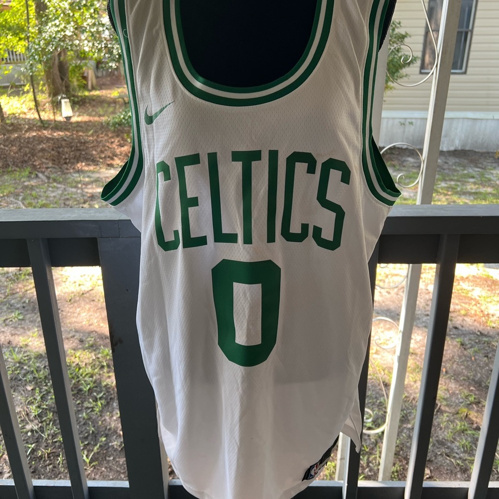NBA Celtics White and Green Jersey